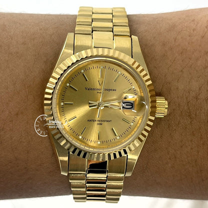 范倫鐵諾 古柏  Coupeau Women's Watch 12169KL-13 Gold Tone Stainless Steel Band