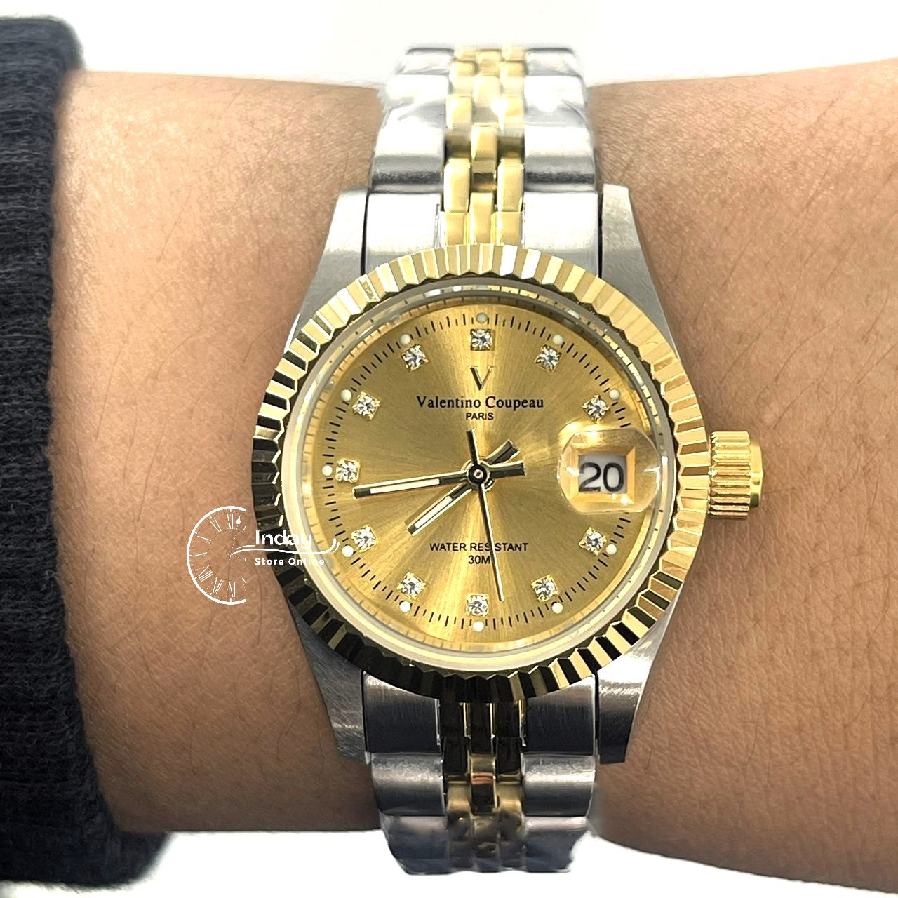 范倫鐵諾 古柏 Coupeau Women's Watch 12169TL-17 Two-Tone Stainless Steel Band