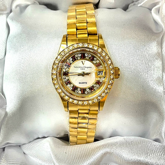 Valentino Coupeau Women's Watch V70302KHL-7  Gold Stainless Steel Classic Design Water Resistant