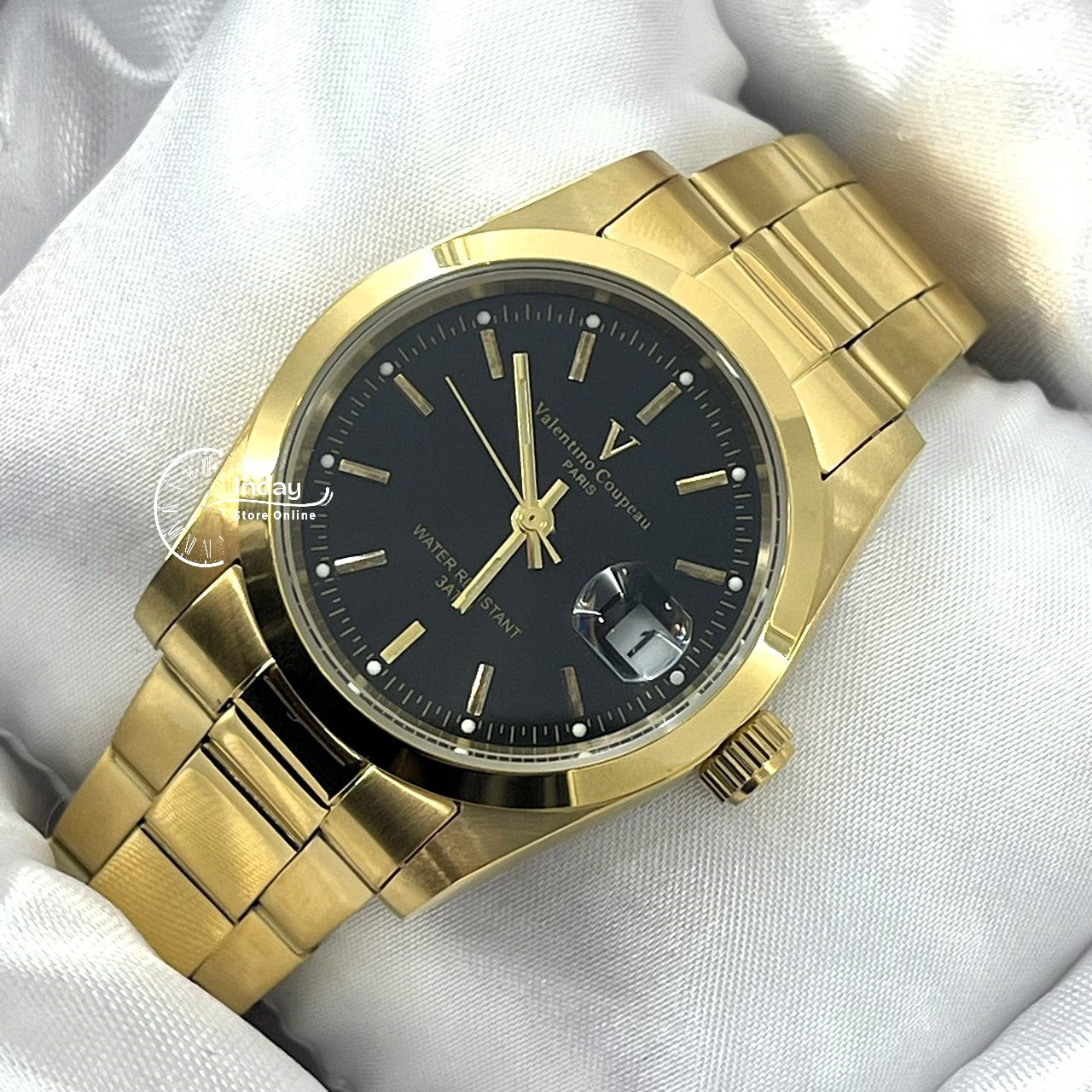 范倫鐵諾 古柏 Coupeau Men's Watch 12168KM-14 Gold Tone Stainless Steel Band