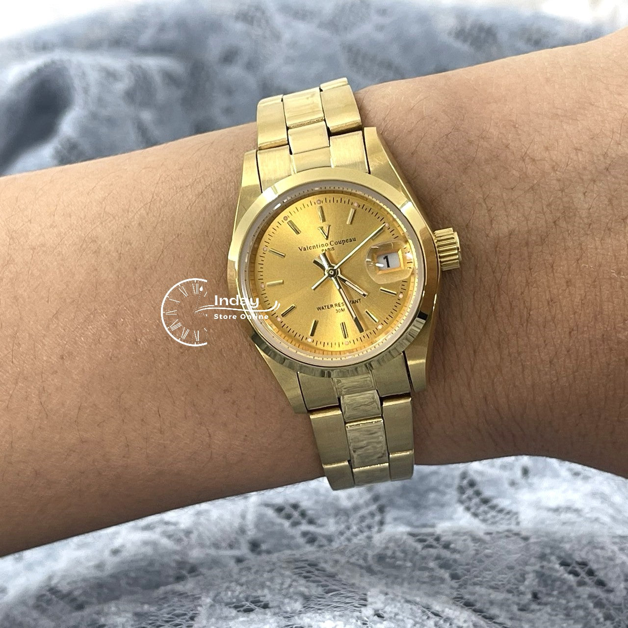 范倫鐵諾 古柏 Coupeau Women's Watch 12168KL-13 Gold Tone Stainless Steel Band