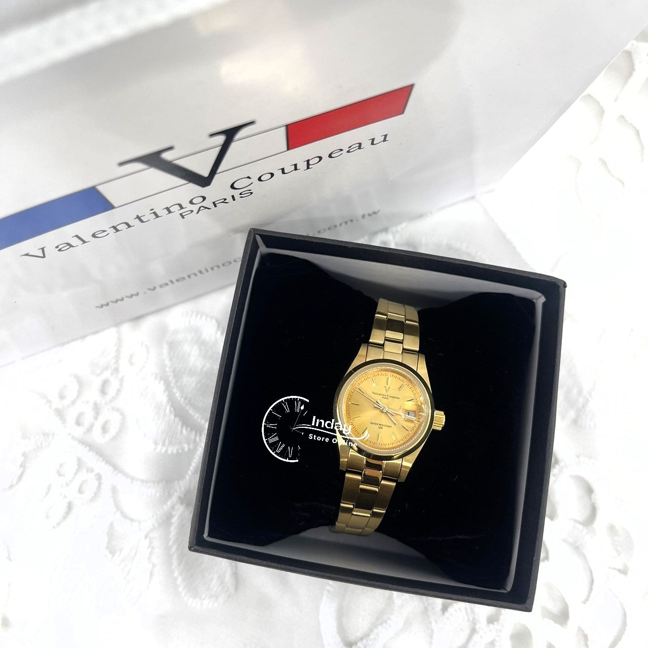 范倫鐵諾 古柏 Coupeau Women's Watch 12168KL-13 Gold Tone Stainless Steel Band