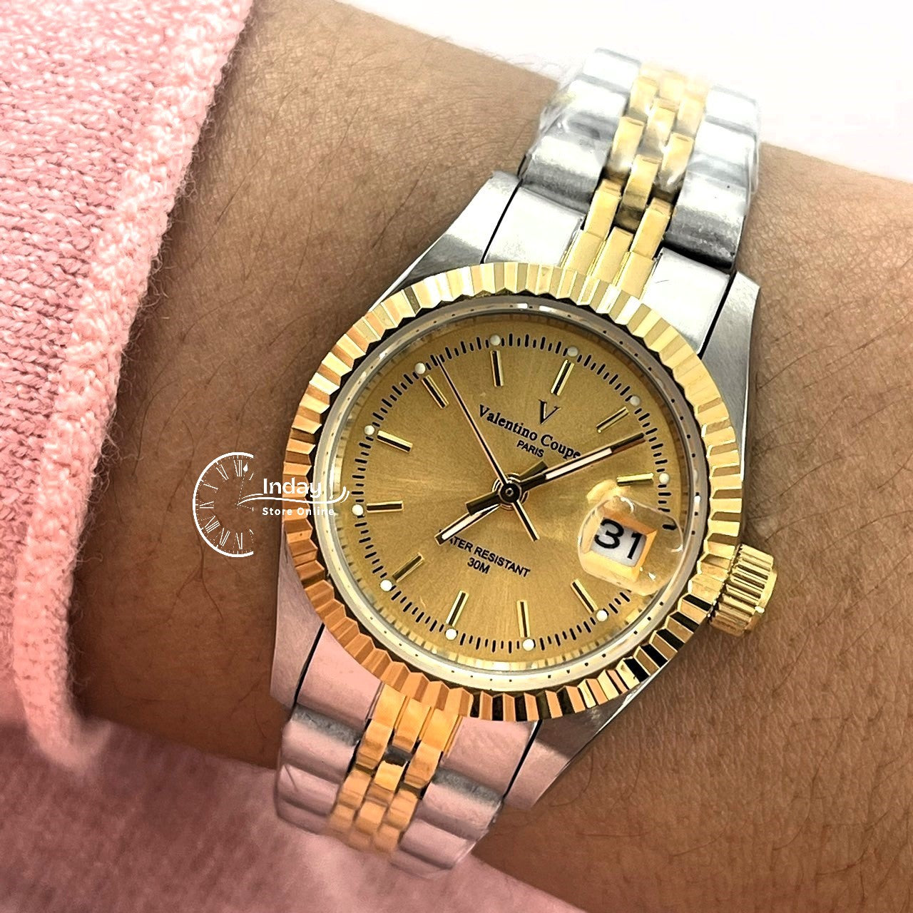 Coupeau Women s Watch 12169TL 13 Two Tone Stainless Steel Band indaystoreonline