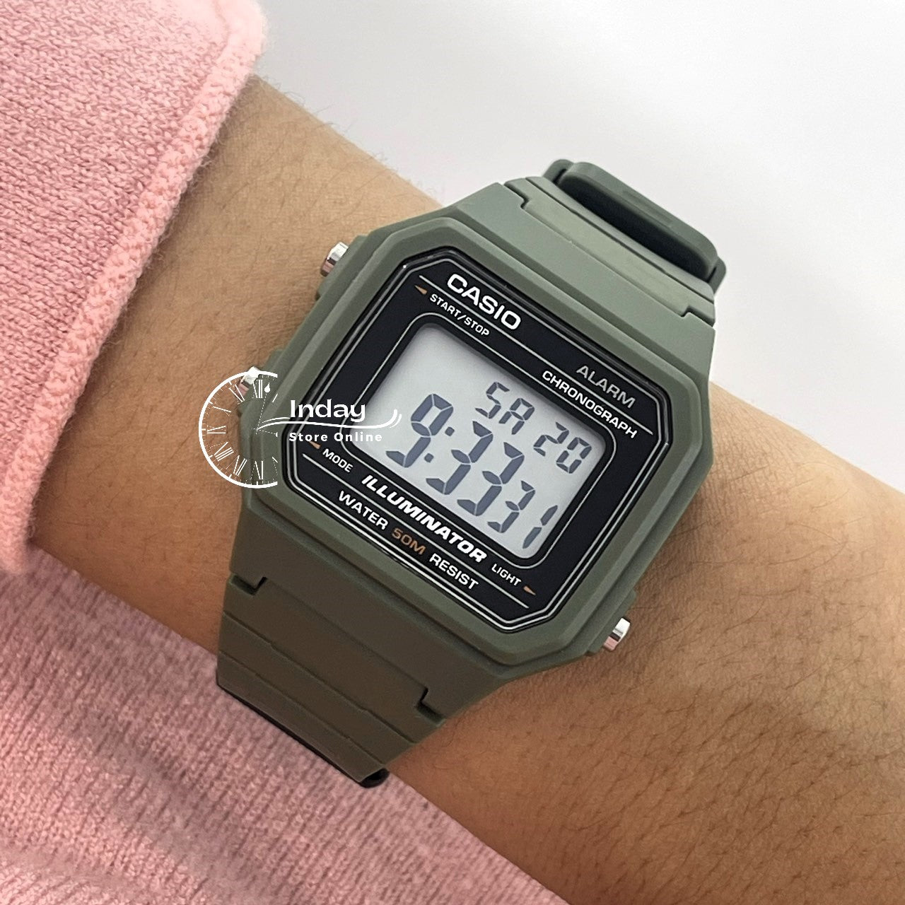 Casio Digital Unisex Watch W-217H-3A Resin Band Resin Glass Battery Life: 7 years