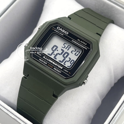 Casio Digital Unisex Watch W-217H-3A Resin Band Resin Glass Battery Life: 7 years