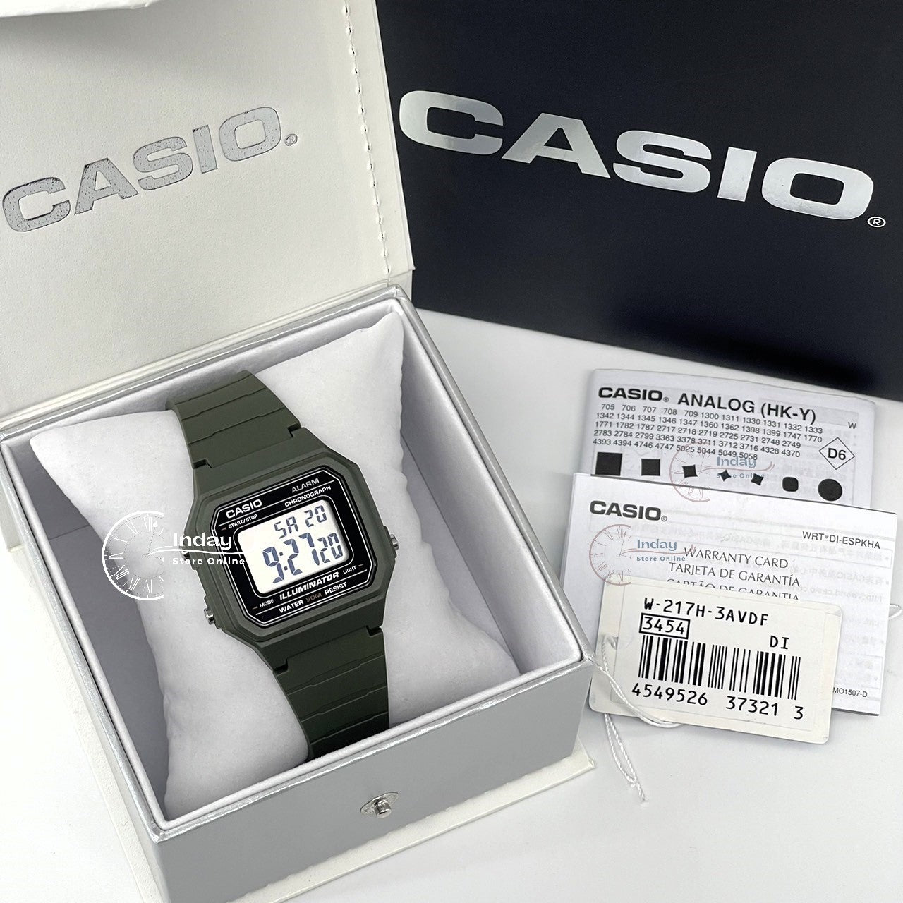 Casio Digital Unisex Watch W-217H-3A Resin Band Resin Glass Battery Life: 7 years
