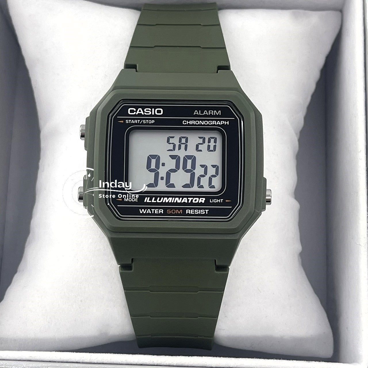 Casio Digital Unisex Watch W-217H-3A Resin Band Resin Glass Battery Life: 7 years