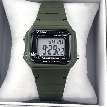 Casio Digital Unisex Watch W-217H-3A Resin Band Resin Glass Battery Life: 7 years
