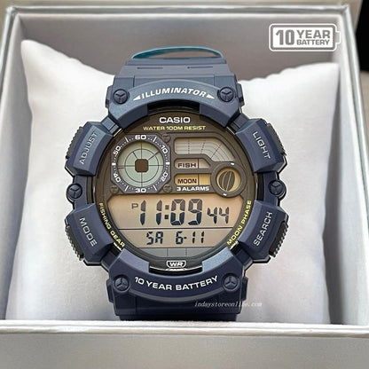 Casio Digital Men's Watch WS-1500H-2A Digital Resin Band Resin Glass Battery life: 10 years