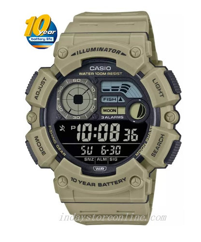 Casio Digital Men's Watch WS-1500H-5B Resin Band Resin Glass Battery Life: 10 years