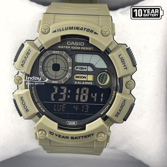 Casio Digital Men's Watch WS-1500H-5B Resin Band Resin Glass Battery Life: 10 years