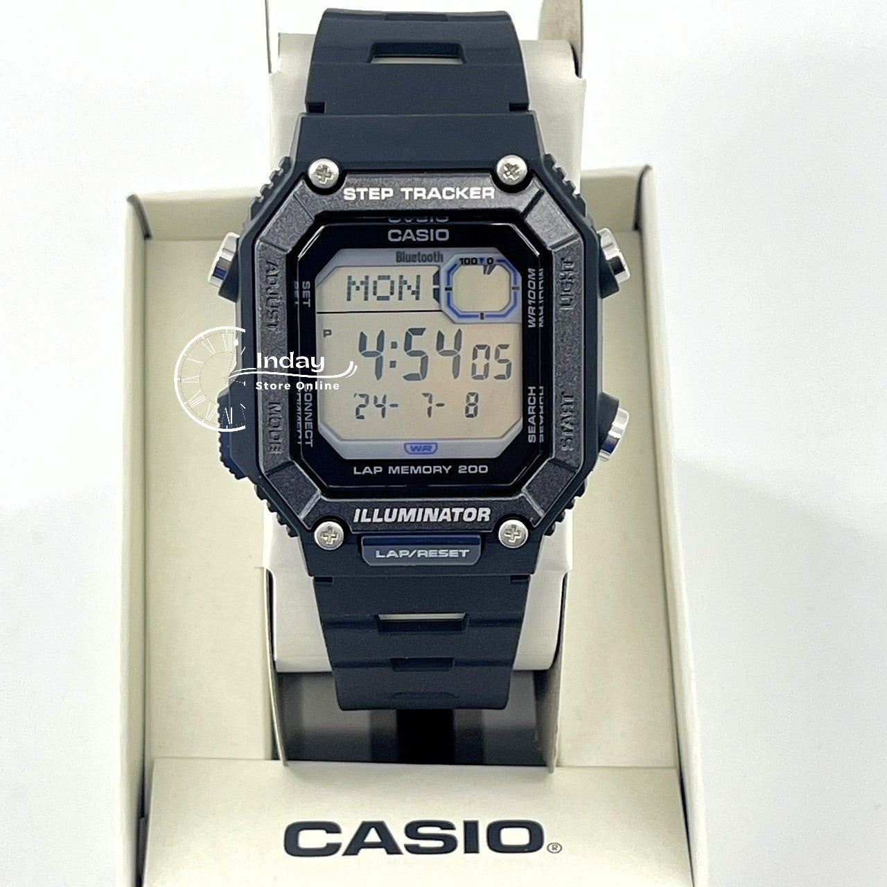 Casio Digital Men's Watch WS-B1000-1A Step Tracker Mobile link (Wireless linking using Bluetooth®)