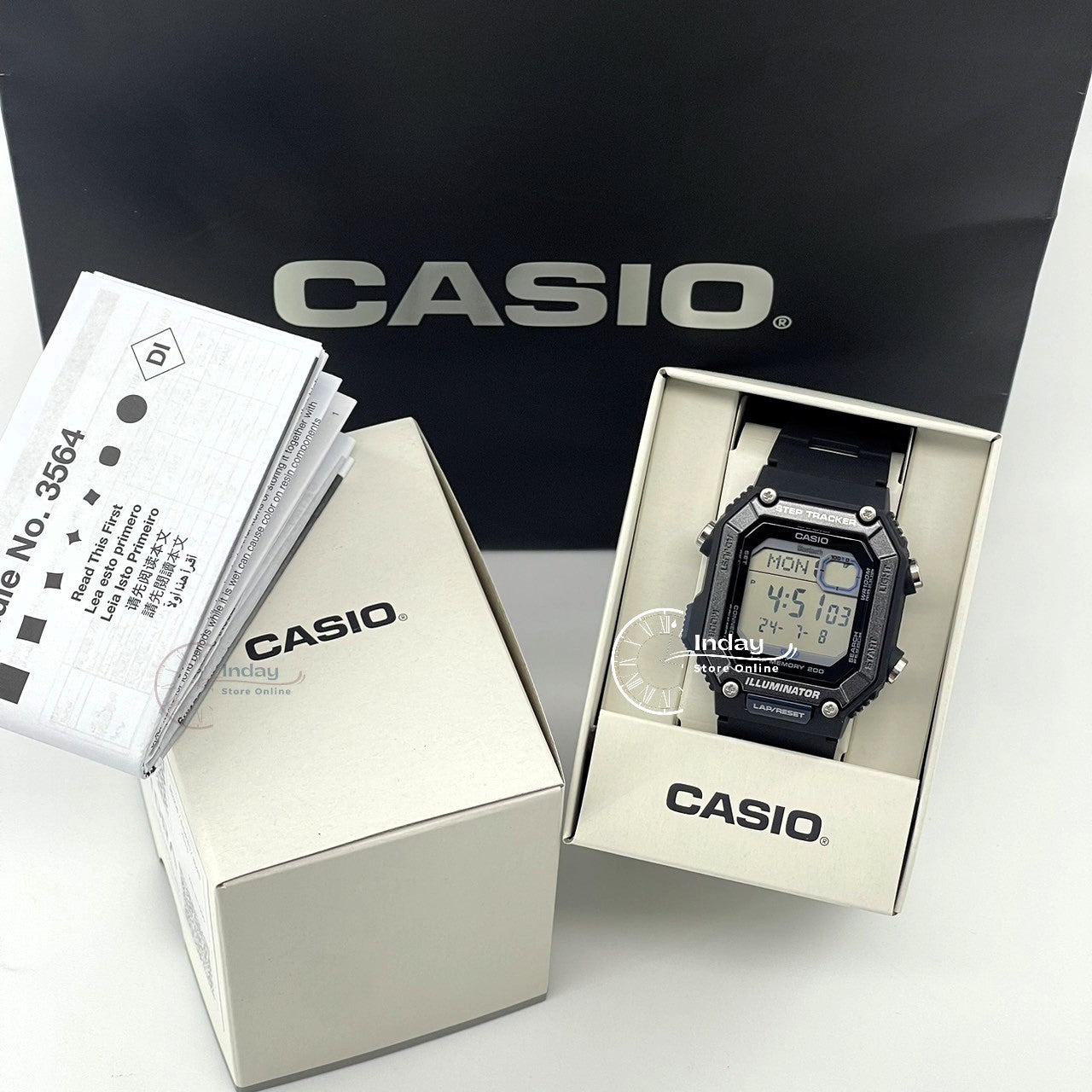 Casio Digital Men's Watch WS-B1000-1A Step Tracker Mobile link (Wireless linking using Bluetooth®)