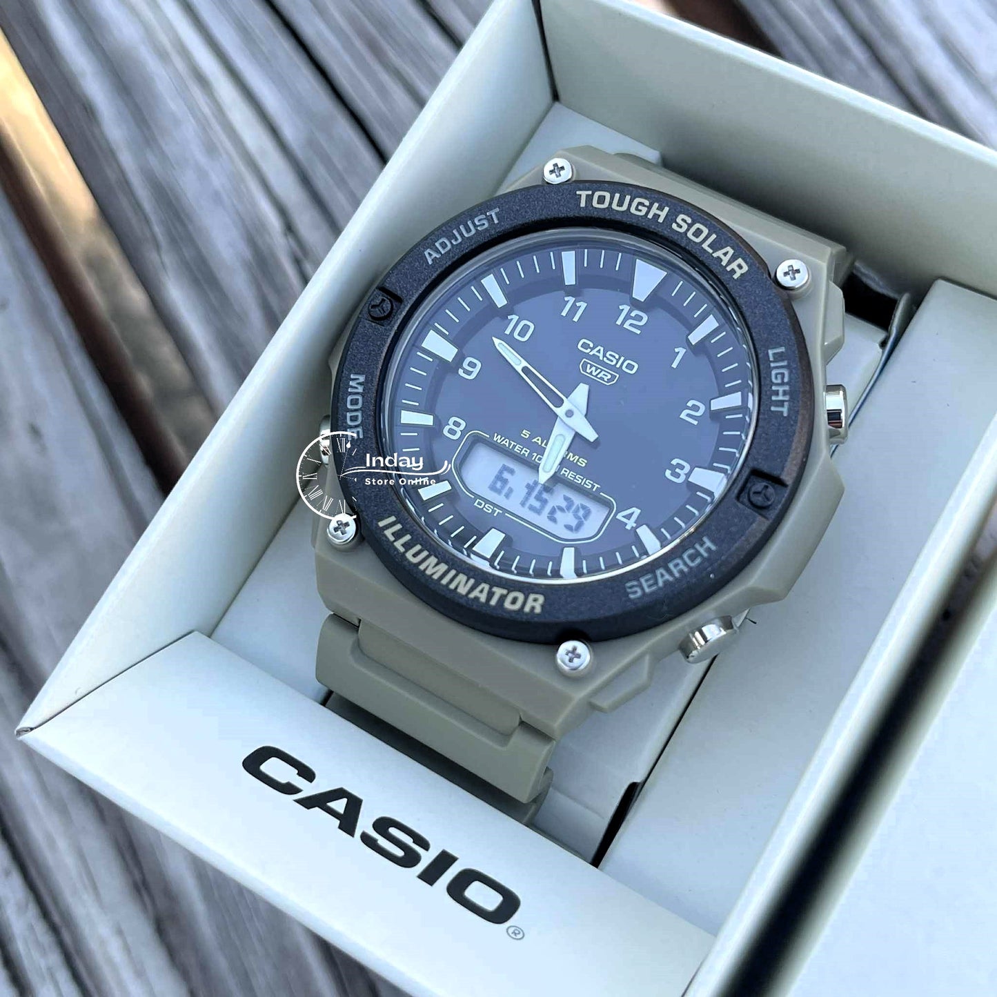 Casio Analog Digital Men's Watch AQ-S820W-5A Resin Glass Resin Band Solar Powered