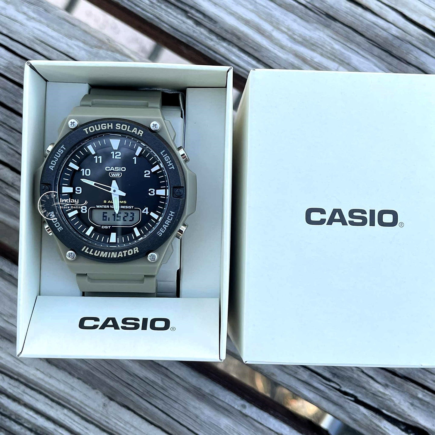 Casio Analog Digital Men's Watch AQ-S820W-5A Resin Glass Resin Band Solar Powered