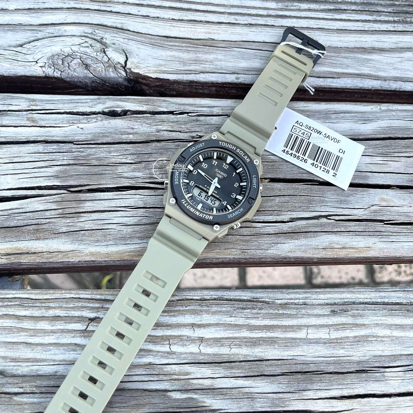 Casio Analog Digital Men's Watch AQ-S820W-5A Resin Glass Resin Band Solar Powered
