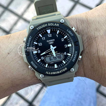Casio Analog Digital Men's Watch AQ-S820W-5A Resin Glass Resin Band Solar Powered