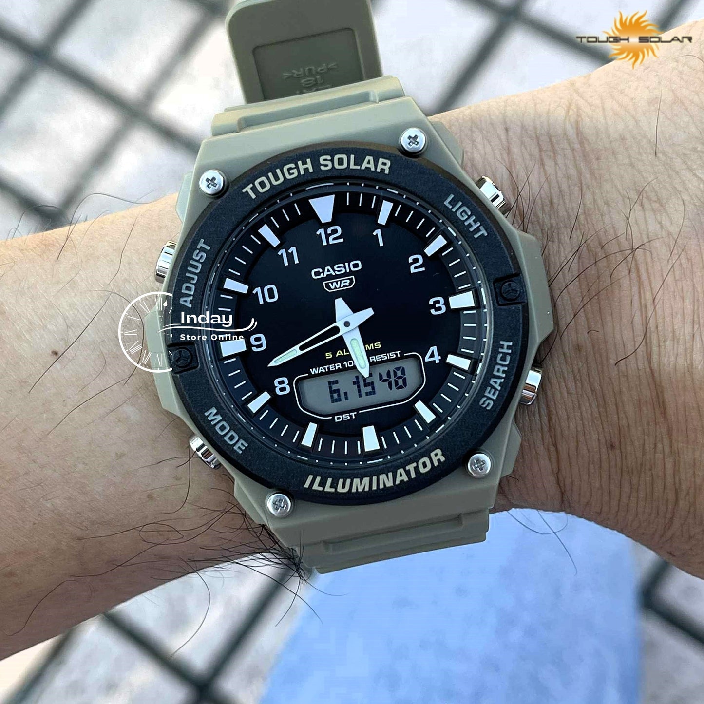 Casio Analog Digital Men's Watch AQ-S820W-5A Resin Glass Resin Band Solar Powered