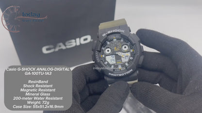 Casio G-Shock Men's Watch GA-100TU-1A3 Resin Band Magnetic Resistant Shock Resistant