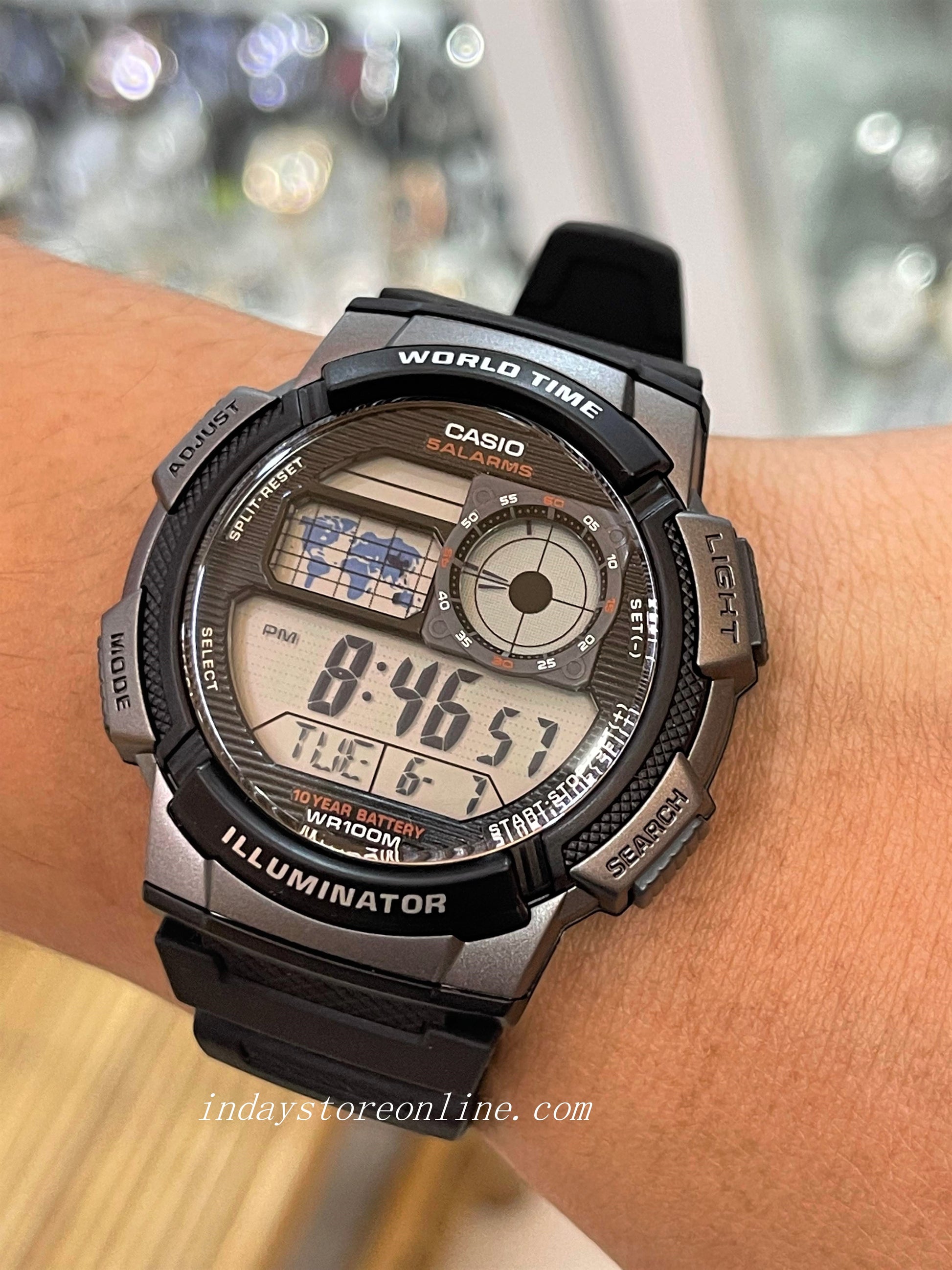 Casio Digital Men's Watch AE-1000W-1B Digital Sporty Design Resin