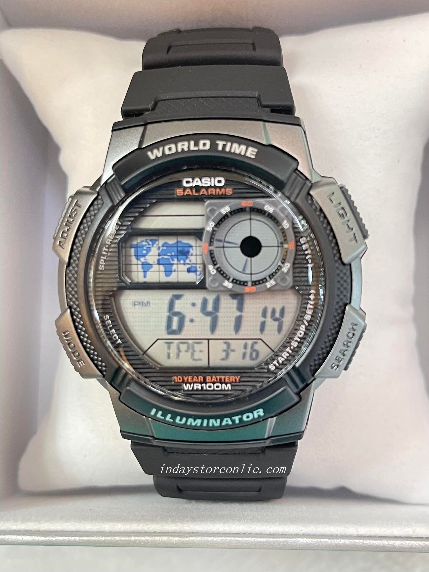 Casio Digital Men's Watch AE-1000W-1B Digital Sporty Design Resin Band Resin Glass Battery life: 10 Years