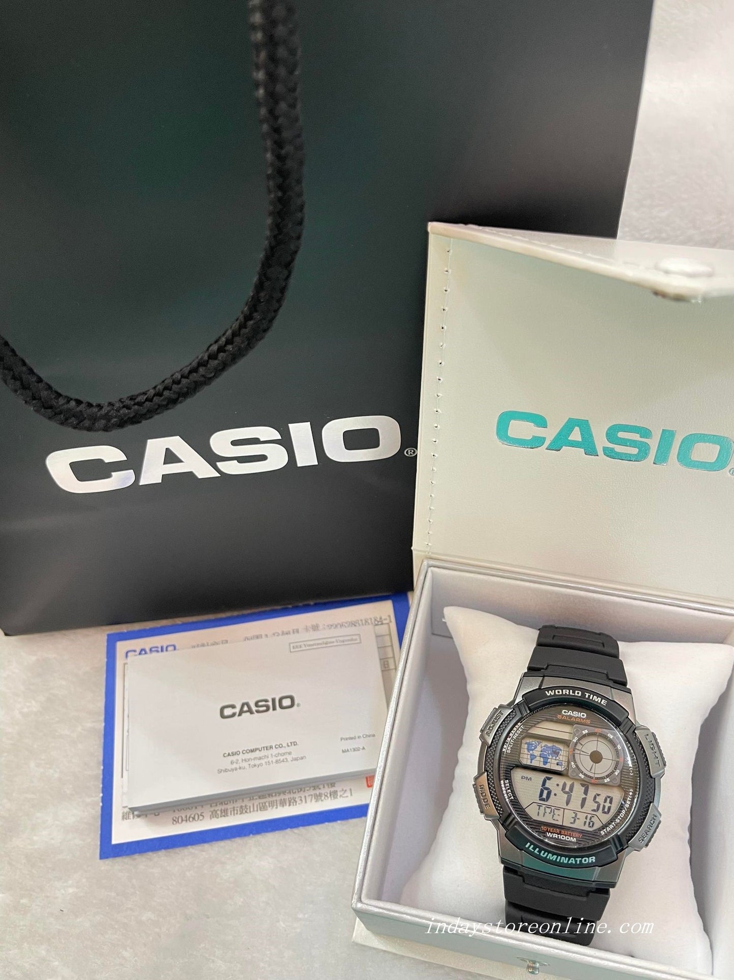 Casio Digital Men's Watch AE-1000W-1B Digital Sporty Design Resin Band Resin Glass Battery life: 10 Years