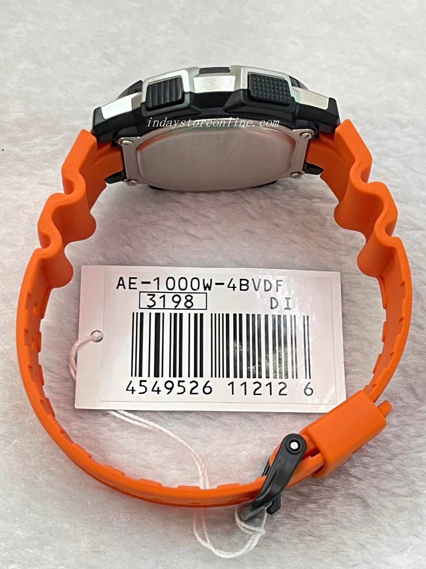 Casio Digital Men's Watch AE-1000W-4B Digital Orange Color Resin Band Resin Glass Battery Life: 10 Years