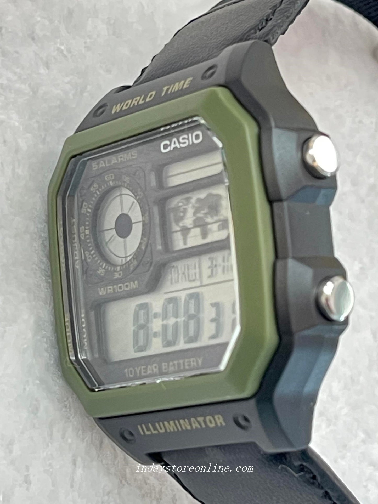 Casio Digital Men's Watch AE-1200WHB-1B Digital Sporty Design Resin Band Resin Glass Battery Life: 10 years