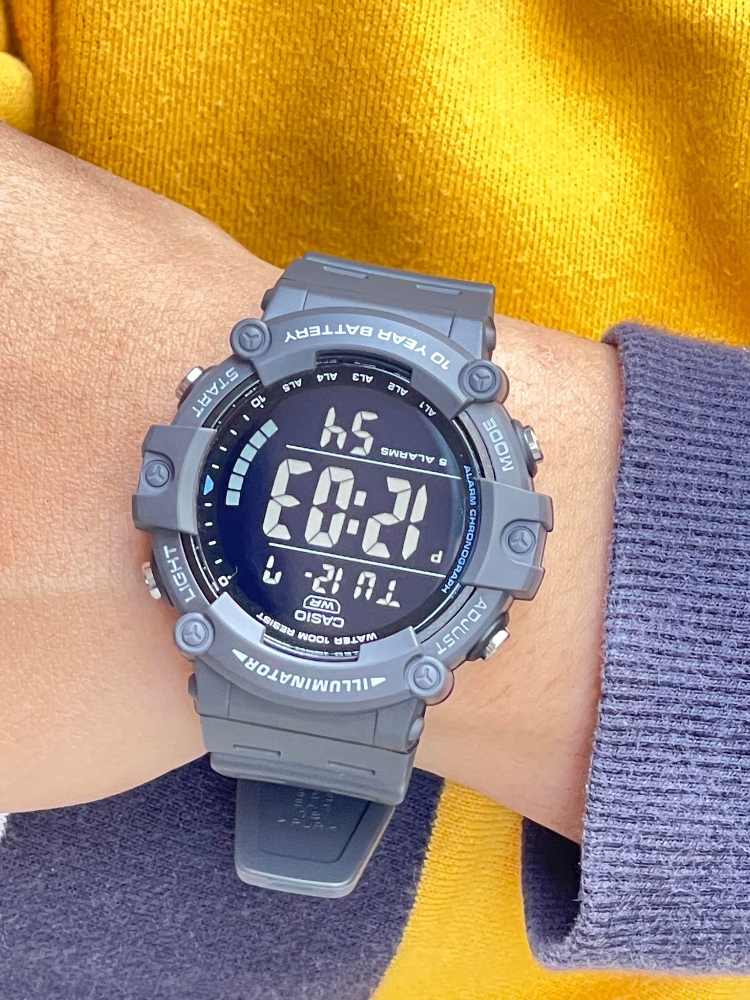 Ae 1500wh Casio Dual Time Digital Watch Casio AE-1500WH-8BVDF