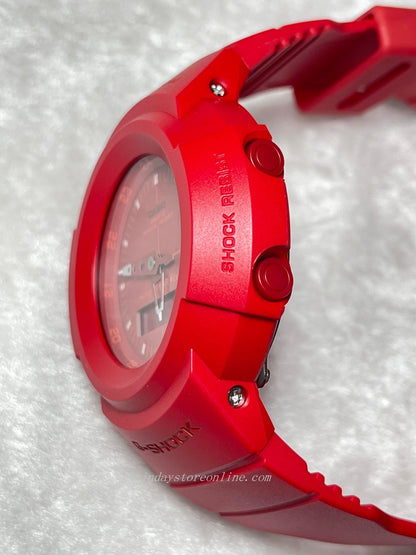 Casio G-Shock Men's Watch AW-500BB-4E Analog-Digital AW-500 Series Red Color Shock Resistant Minimal Design Best Seller