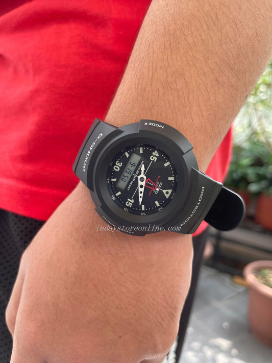 Casio G-Shock Men's Watch AW-500E-1E Analog-Digital AW-500 Series Shock Resistant Minimal Design Best Seller