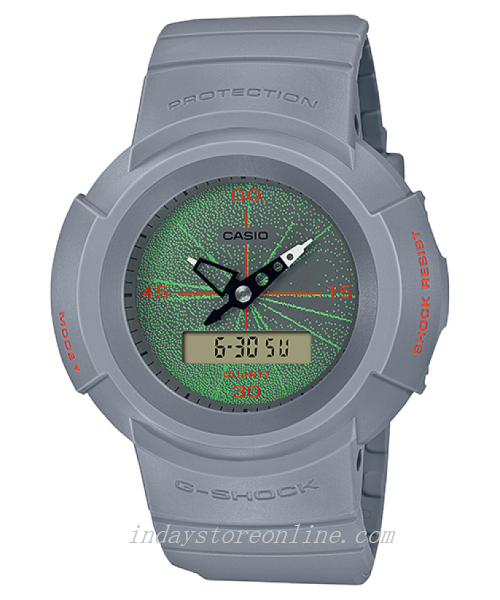 Casio G-Shock Men's Watch AW-500MNT-8A Analog-DigitalAW-500 Series Minimal design Shock Resistant Mineral Glass