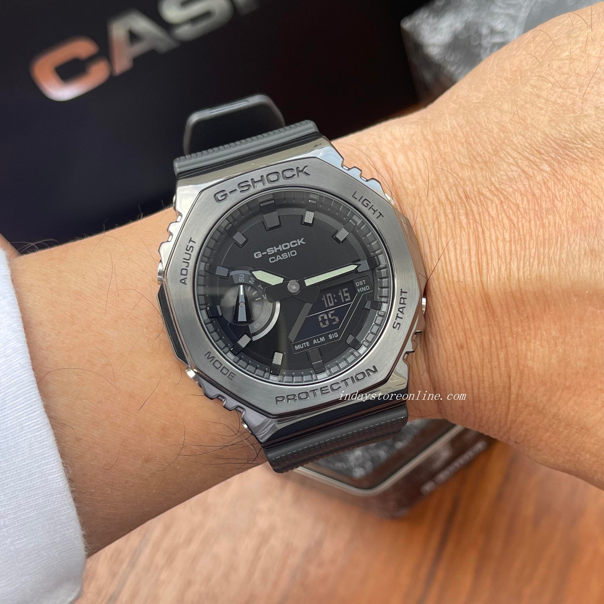 Casio G-Shock Men's Watch GM-2100BB-1A Analog-Digital 2100 Series Blac –  indaystoreonline