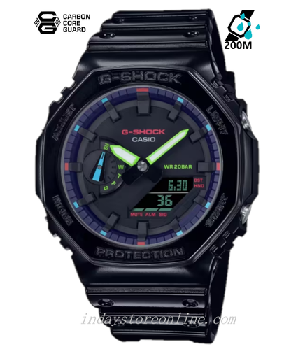 Casio G Shock Men s Watch GA 2100RGB 1A Virtual Rainbow line up