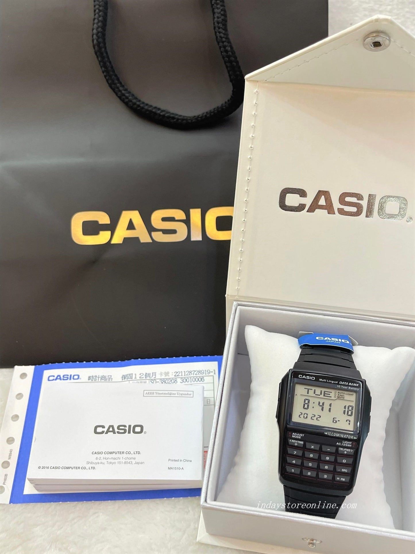 Casio Digital Men's Watch DBC-32-1A Digital Data Bank Resin Band Resin Glass Battery Life: 10 years