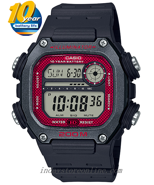 Casio Digital Men's Watch DW-291H-1B Digital Sporty Design Resin Band Mineral Glass Battery Life: 10 years