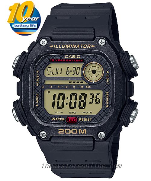 Casio Digital Men's Watch DW-291H-9A Digital Sporty Design Resin Band Mineral Glass Battery Life: 10 years