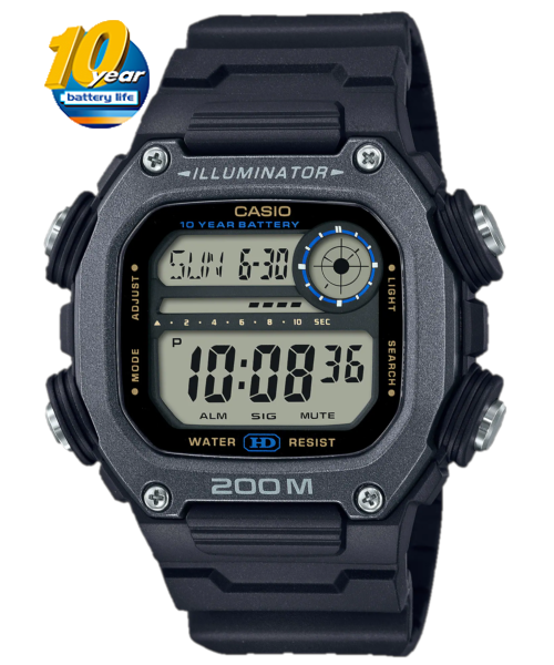 Casio Digital Men's Watch DW-291HX-1A Digital Sporty Design Resin Band Mineral Glass Battery life: 10 years