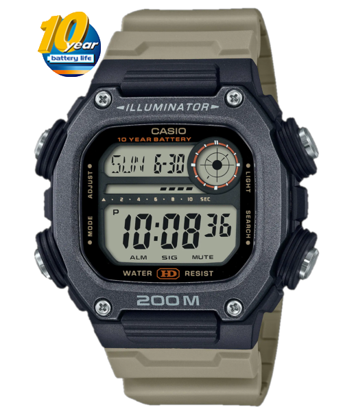 Casio Digital Men's Watch DW-291HX-5A Digital Sporty Design Resin Band Mineral Glass Battery life: 10 years