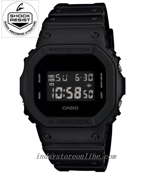 Casio G-Shock Men's Watch DW-5600BB-1 Digital 5600 Series Black Resin Strap Watch