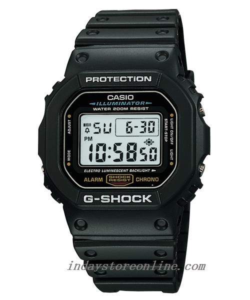 Casio G-Shock Men's Watch DW-5600E-1 Digital 5600 Series Electro-luminescent backlight Impact Resistant Construction