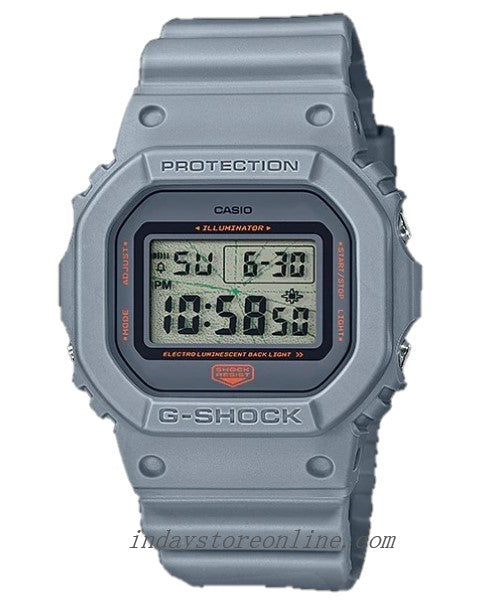 Casio G-Shock Men's Watch DW-5600MNT-8 Digital 5600 Series Muic Night Tokyo Light Gray Color Shock Resistant Mineral Glass