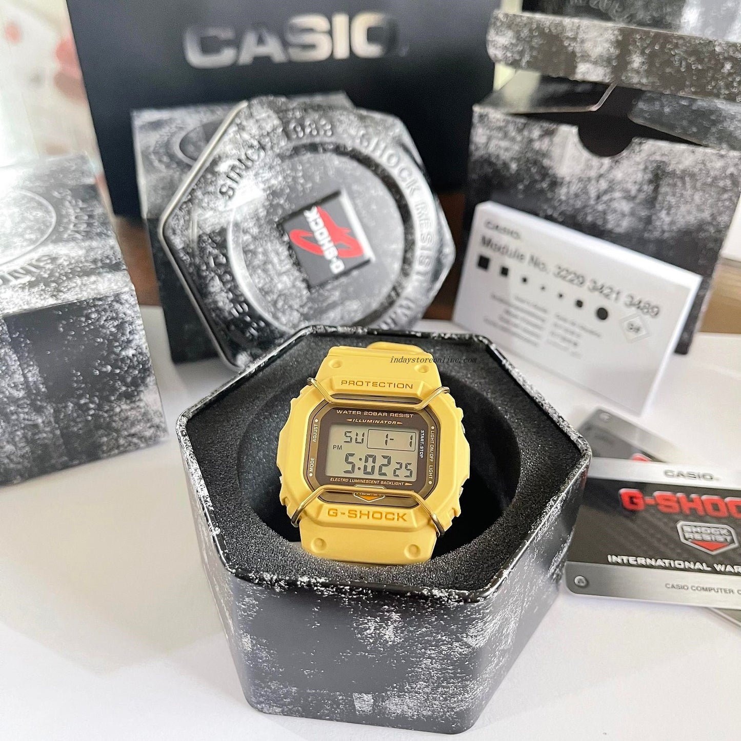 Casio G-Shock Men's Watch DW-5600PT-5 Digital 5600 Series Monochromatic Color Matte Finish