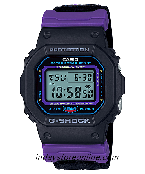 Casio G-Shock Men's Watch DW-5600THS-1 Digital 5600 Series Cloth Band Shock Resistant