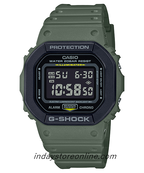 Casio G-Shock Men's Watch DW-5610SU-3 Digital 5600 Series Sports Watch Resin Band Shock Resistant