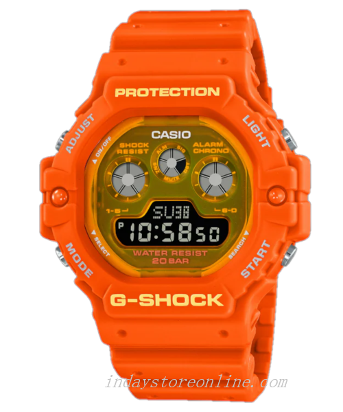 Casio G-Shock Men's Watch DW-5900TS-4 Digital 5900 Series Sporty Design Orange Color Shock Resistant