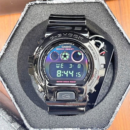 Casio G-Shock Men's Watch DW-6900RGB-1 Digital 6900 Series Virtual Rainbow  in Glossy Black