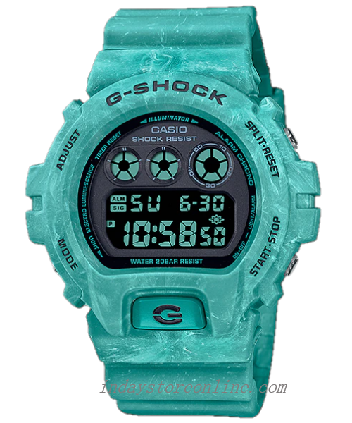 Casio G-Shock Men's Watch DW-6900WS-2 Digital 6900 Series Summer Sea Motif Shock Resistant Mineral Glass Sporty Design