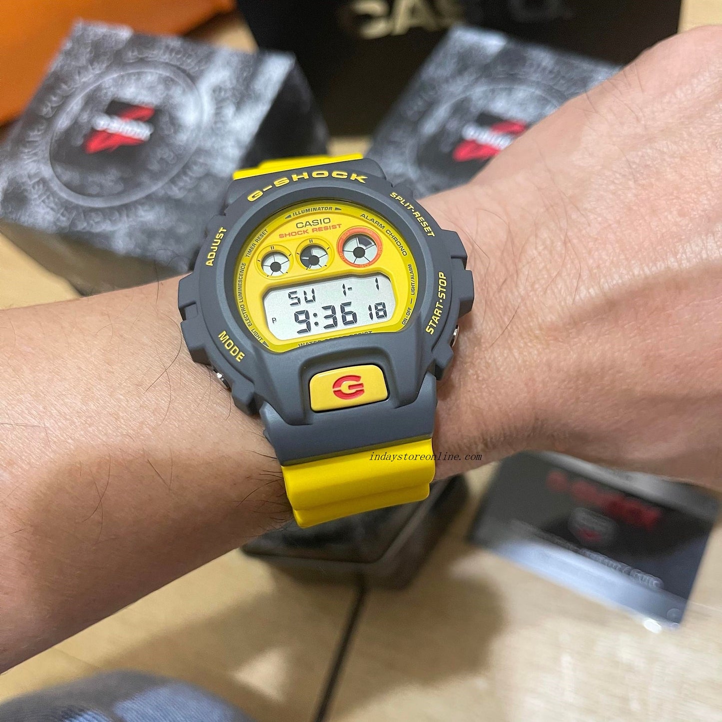 Casio G-Shock Men's Watch DW-6900Y-9 Digital 6900 Series 90s Sport Watch Series