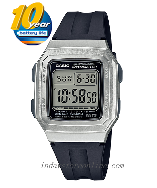 Casio Digital Women's Watch F-201WAM-7A Digital Resin Band Resin Glass Battery Life: 10 years